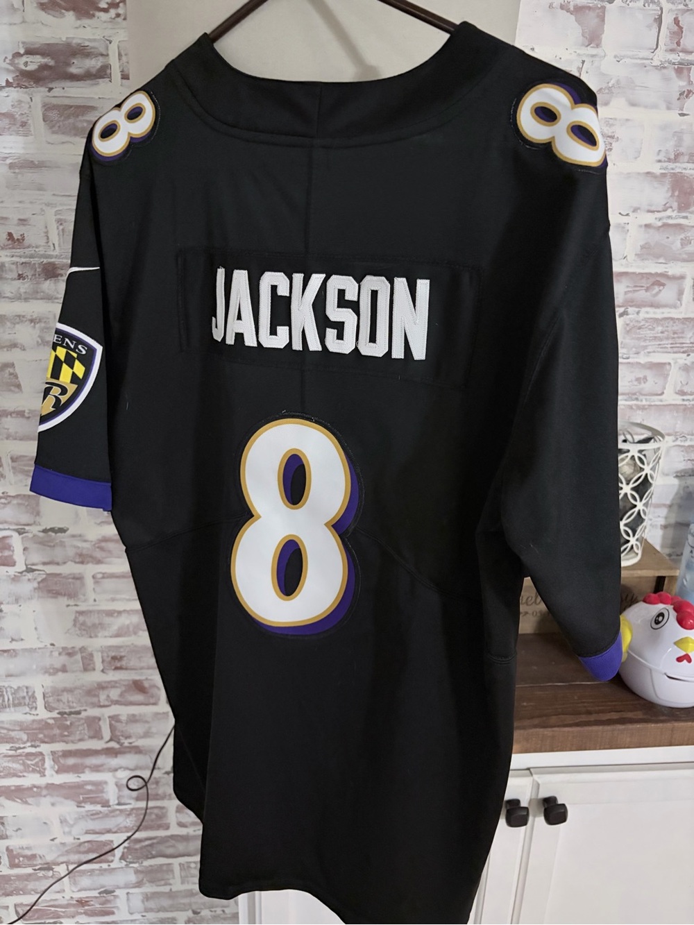 Nike Men’s Black Baltimore Ravens Jackson #8 Football Jersey